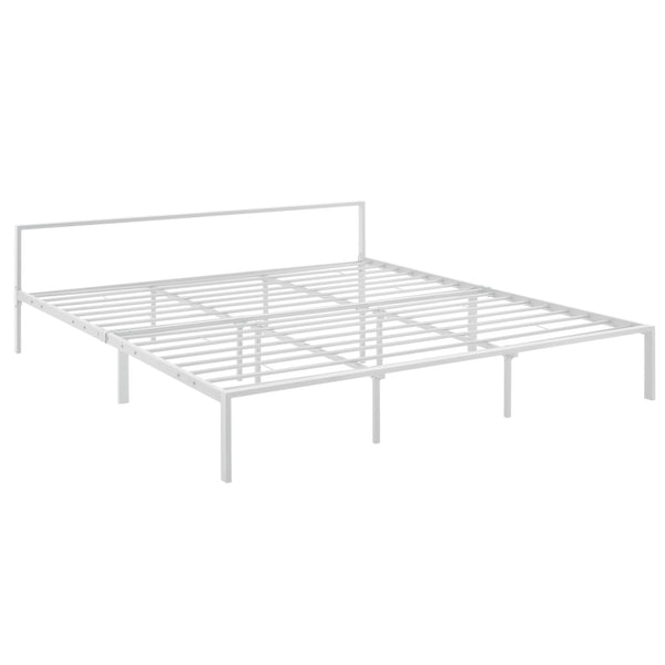 Metallbett Imatra Stahl Weiß [en.casa]