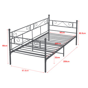 Metallbett Kerava 90x200 cm mit Kaltschaummatratze versch. Farben en.casa