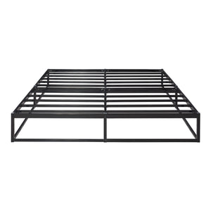 Lit en métal Trerunta acier noir [en.casa]