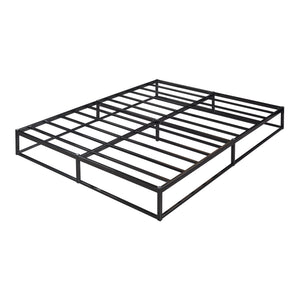 Metallbett Trerunta mit Matratze Stahl Schwarz [en.casa]