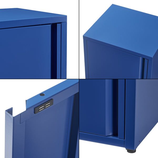 Armadio a Colonna Burlöv in Metallo Mobile per Archivio 88 x 40 x 35 cm - Vari Colori [en.casa] 