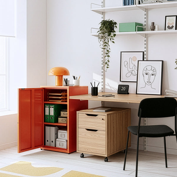 Armadio a Colonna Burlöv in Metallo Mobile per Archivio 88 x 40 x 35 cm - Vari Colori [en.casa] 