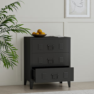 Commode métallique Hämeenlinna acier 72 x 60 x 40 cm [en.casa]