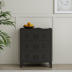 Commode métallique Hämeenlinna acier 72 x 60 x 40 cm [en.casa]