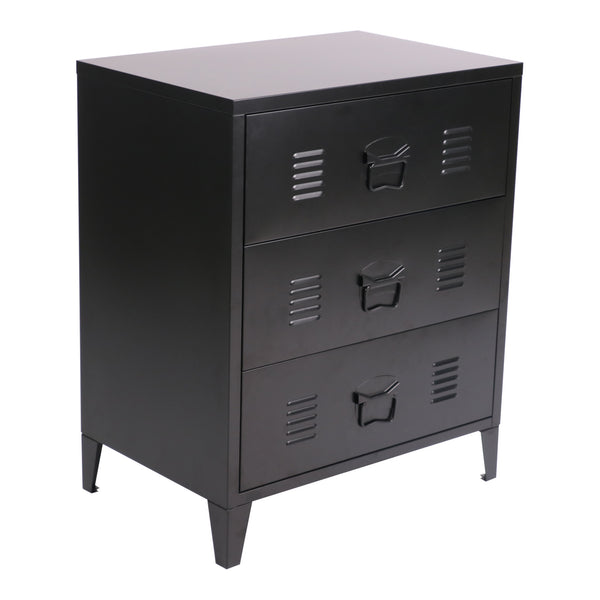 Commode métallique Hämeenlinna acier 72 x 60 x 40 cm [en.casa]