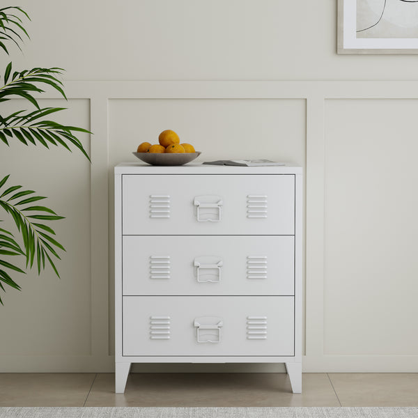 Commode métallique Hämeenlinna acier 72 x 60 x 40 cm [en.casa]