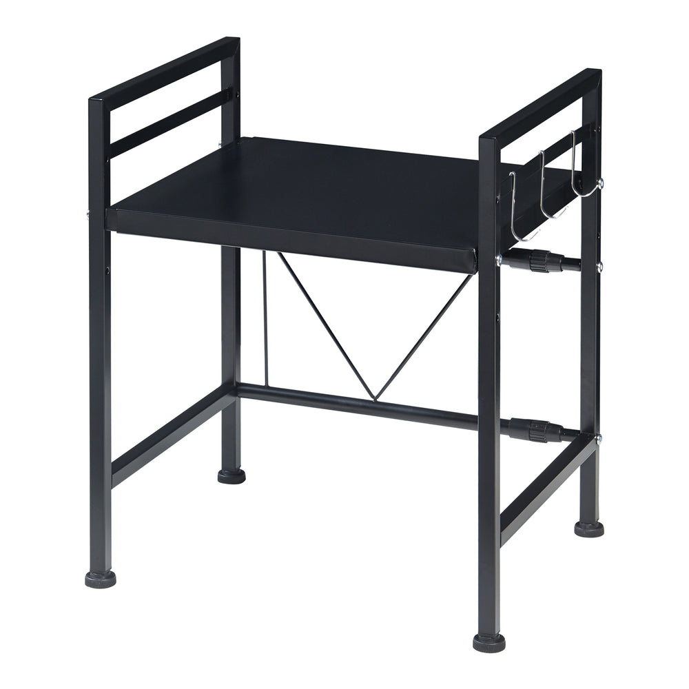 Étagère à micro-ondes Sorsele noir [en.casa]