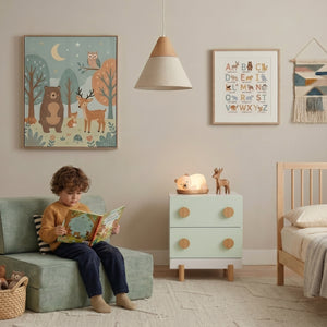 Comodino per Cameretta Vaarentaa 47x40x35 cm [en.casa]