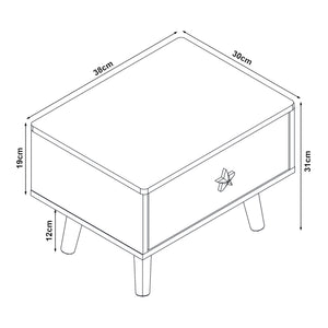 Kindernachttisch Sandnes 31x38x30 cm [en.casa]