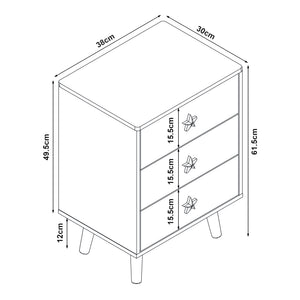 Commode pour enfants Sandnes 62 x 38 x 30 cm [en.casa]