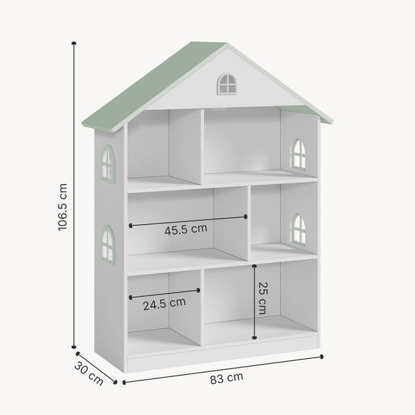 Libreria Vipsali per Cameretta a Forma di Casa 107 x 83 x 30 cm [en.casa]