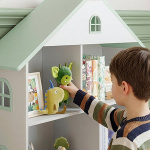 Libreria Vipsali per Cameretta a Forma di Casa 107 x 83 x 30 cm [en.casa]