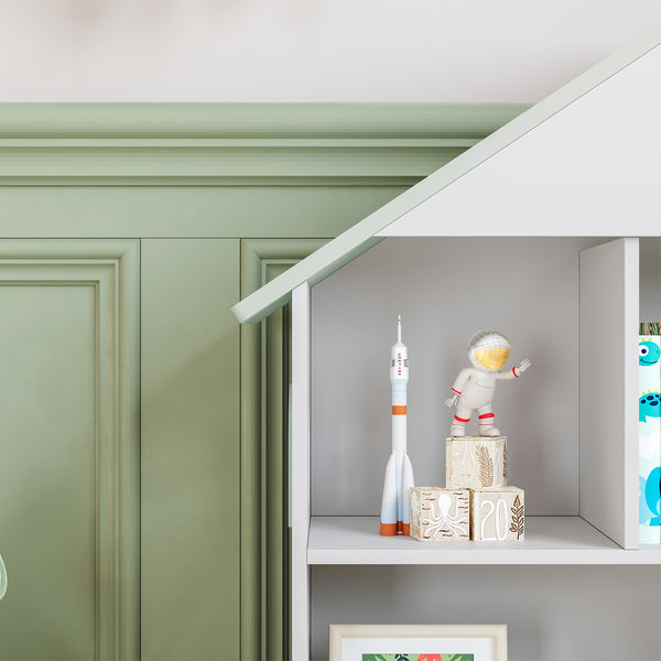 Libreria Vipsali per Cameretta a Forma di Casa 107 x 83 x 30 cm [en.casa]