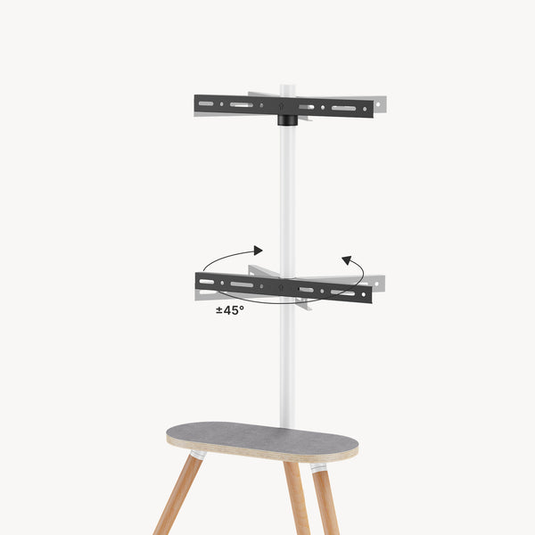 Supporto TV Valle con ripiano [pro.tec]