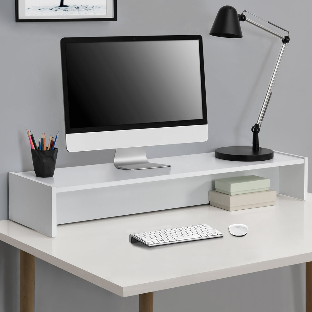 Étagère pour moniteur Flenserg 100x27x15 cm en différentes couleurs en.casa - premiumXL
