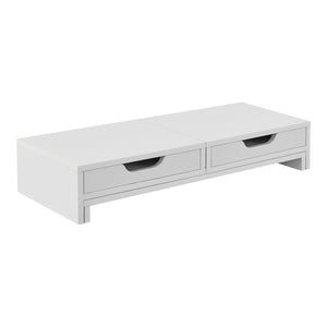 Monitorständer Marttila mit 2 Schubladen 60x22x11cm in versch. Farben [en.casa]