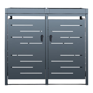 Cache poubelle extérieur Salchig acier galvanisé tailles différentes [en.casa]