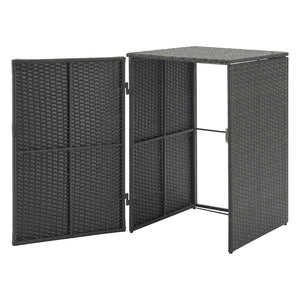 Mülltonnen Verkleidung Widnau für 1/2 Mülltonnen Polyrattan Dunkelgrau [en.casa]
