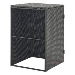 Mülltonnen Verkleidung Widnau für 1/2 Mülltonnen Polyrattan Dunkelgrau [en.casa]