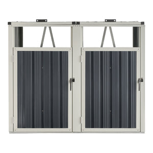 Cache poubelle Tarbek avec porte à poignée gris anthracite [pro.tec]