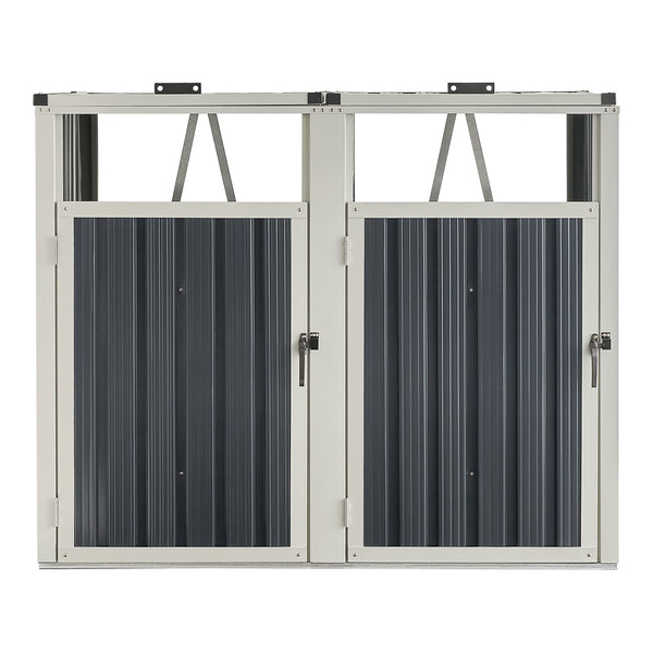 Cache poubelle Tarbek avec porte à poignée gris anthracite [pro.tec]