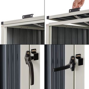 Cache poubelle Tarbek avec porte à poignée gris anthracite [pro.tec]