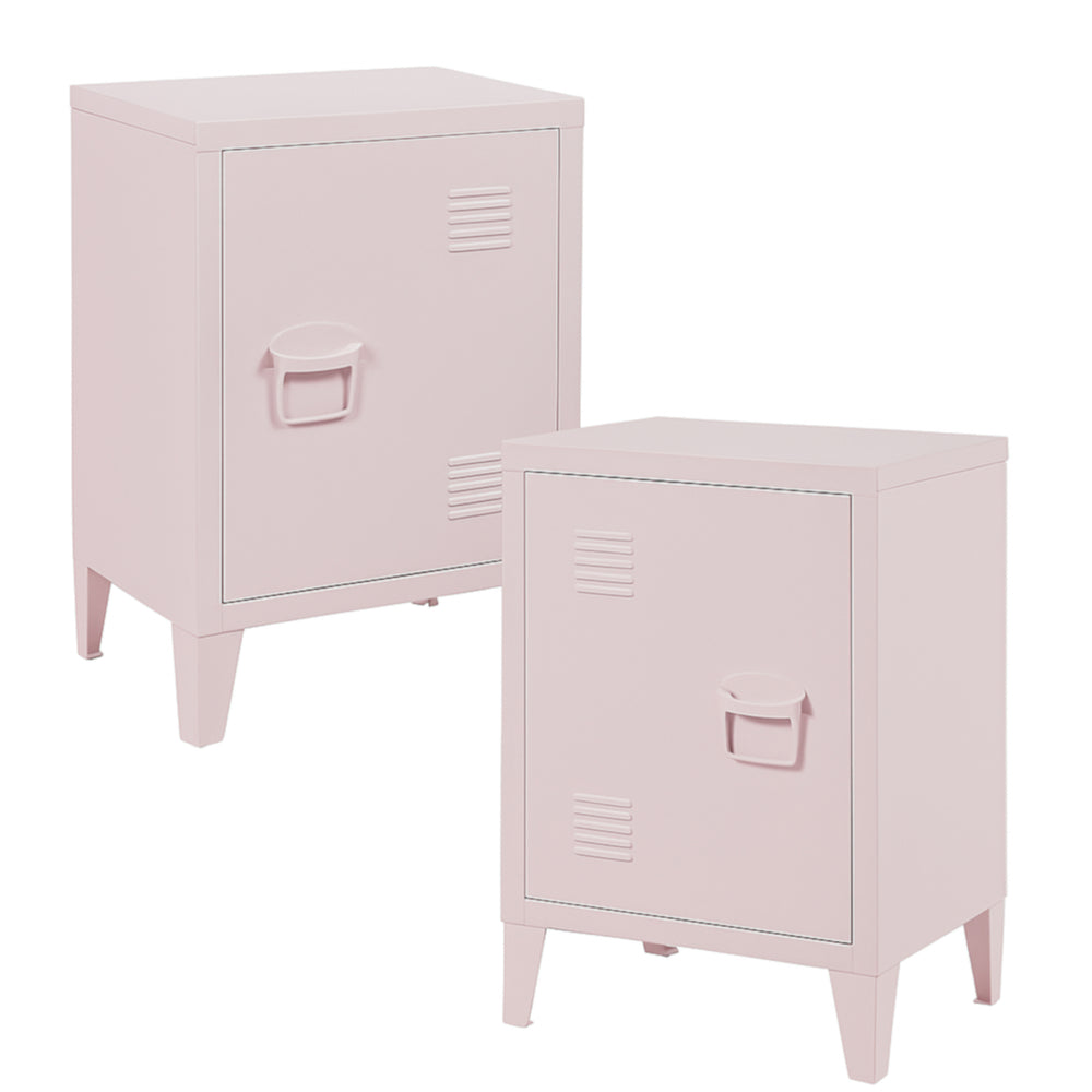 Lot de 2 tables de nuit Inari acier 57 x 40 x 30 cm [en.casa]