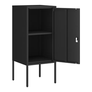 Nachtschrank Hausjärvi 82x35x35 cm Türgriff links Stahl [en.casa]