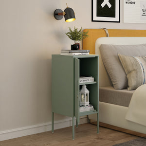 Table de chevet Hausjärvi acier 82 x 35 x 35 cm [en.casa]