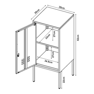 Table de chevet Hausjärvi acier 82 x 35 x 35 cm [en.casa]
