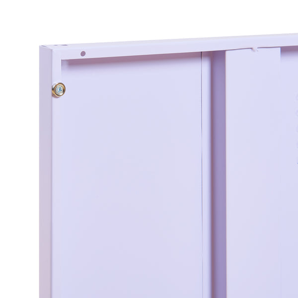 Set di 2 Comodini 'Inari' in Acciaio con Anta e Maniglia a Destra e Sinistra - [en.casa] 