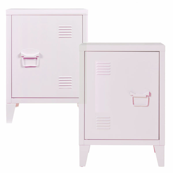 Lot de 2 tables de nuit Inari acier 57 x 40 x 30 cm [en.casa]