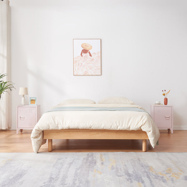 Lot de 2 tables de nuit Inari acier 57 x 40 x 30 cm [en.casa]