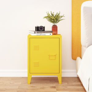 Nachtschrank Inari Türgriff rechts Stahl [en.casa]