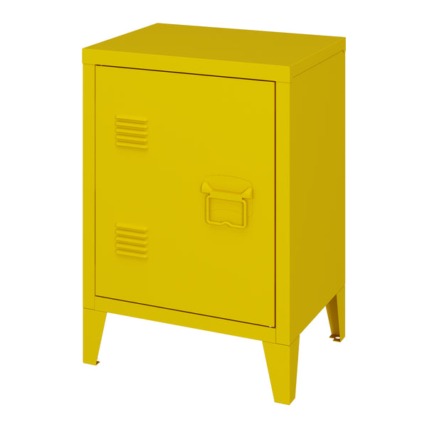 Nachtschrank Inari Türgriff rechts Stahl [en.casa]