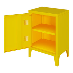 Nachtschrank Inari Türgriff rechts Stahl [en.casa]