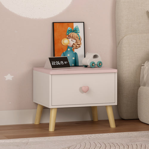 Comodino per Bambini Sandnes con Cassetto [en.casa]