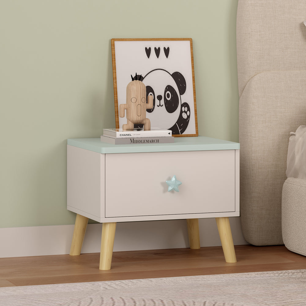 Comodino per Bambini Sandnes con Cassetto [en.casa]
