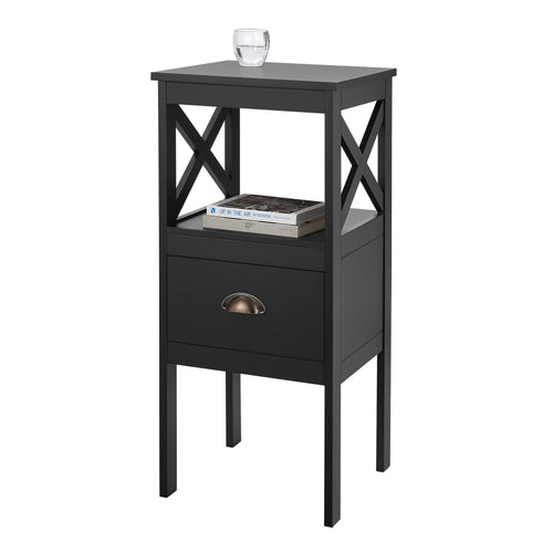 Beistelltisch Veteli Kaffeetisch 79x34x34cm Schwarz [en.casa]