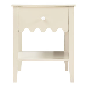 Comodino Luspoo 50 x 40 x 40 cm - Bianco Crema [en.casa]