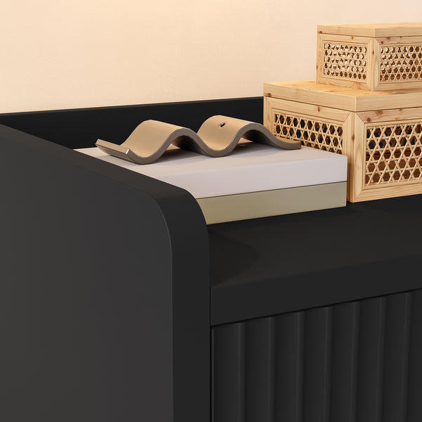 Comodino Nand con Cassetto e Vano Aperto 55x49x39 [en.casa] 