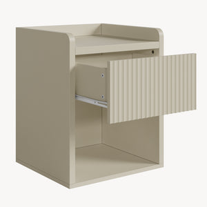Comodino Nand con Cassetto e Vano Aperto 55x49x39 [en.casa] 