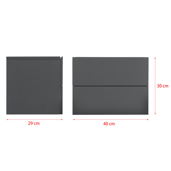 Comodino da Parete Ampfing con 2 Cassetti 40x29x30 cm [en.casa] 