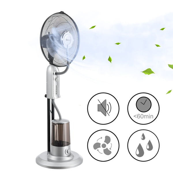 Ventilateur Humidificateur Ninove sur Pied 75 W Plastique plusieurs couleurs [in.tec]