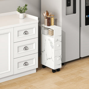 Mobile da Bagno Broreynna a Rotelle con 2 Cassetti 66 x 15 x 33 cm [en.casa]