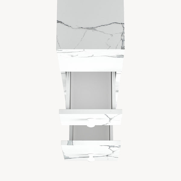 Mobile da Bagno Broreynna a Rotelle con 2 Cassetti 66 x 15 x 33 cm [en.casa]