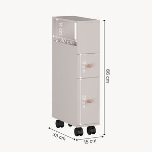 Nischenschrank auf Rollen Broreynna 66x15x33 cm [en.casa]