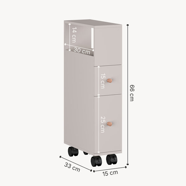 Nischenschrank auf Rollen Broreynna 66x15x33 cm [en.casa]