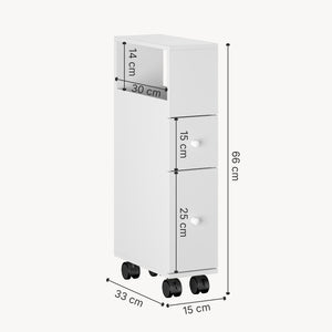 Nischenschrank auf Rollen Broreynna 66x15x33 cm [en.casa]