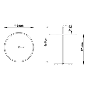 Tavolino Rotondo da Giardino Calimera con Manico casa.pro